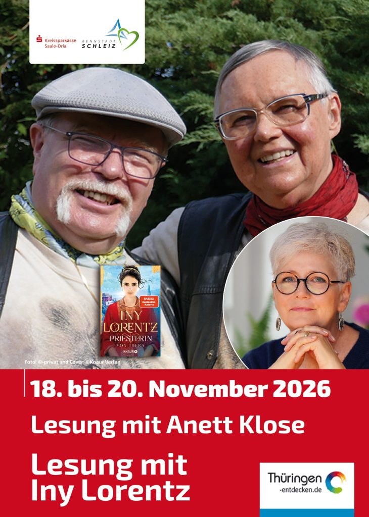 Schleizer Lesetage 2026 - 18.11. -20.11.2026